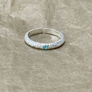 Ins Minimalist Summer Zircon Couple Rings, Natural Rainbow Gem Inlay, Elegant Versatile Open Finger Jewelry