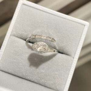 Ins Minimalist Summer Zircon Couple Rings, Natural Rainbow Gem Inlay, Elegant Versatile Open Finger Jewelry