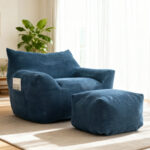Bean Bag Chair For Adults, Oversized Comfy Beanbag Living Room Lazy Sofa For Bedroom & Dorm