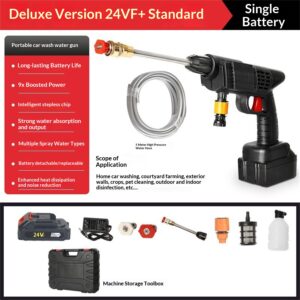 Wireless High-pressure Car Wash Water Gun Household