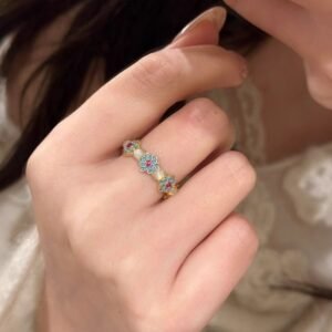 Elegant Purple Drip Glaze Ring, Artistic Butterfly Niche Style, Daily Casual High-grade Finger Ring