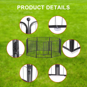 32 40 8 Panel Pet Dog Playpen Cage Enclosure Exercise Cat Puppy Metal Fence AU