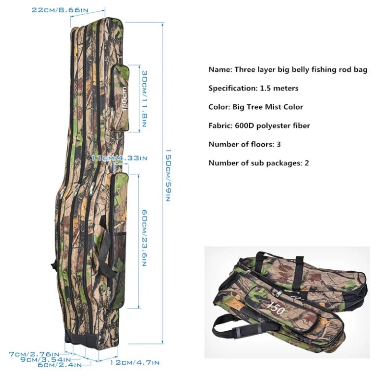 Support Pan European：Fishing Bag Rod Bag Fishing Bag With 3 Compartments Fishing Rod Bags Portable