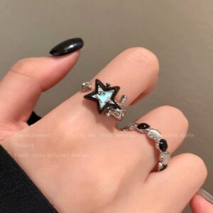 Opal Star Ring For Women, INS Niche Design, Open Adjustable Index Finger Ring, Personalized All-match Finger Ring