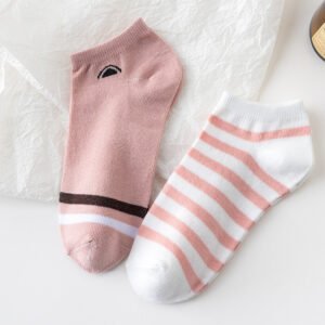 Women's Invisible Boat Socks, Breathable Mesh, Versatile Short Tube, Japanese Style, For Students & Women, New Thin Style For Summer