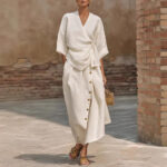 Women's Casual Solid-Colored Loose Skirt Two-Piece Set