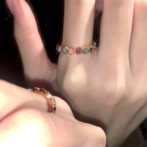 Minimalist Gold Tone Enamel Pearl Ring, Adjustable Band, Niche Commuter Accessory