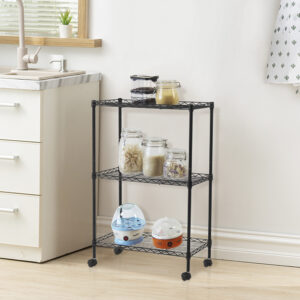 Chrome 3-Tier Shelvi-g All-Purpose Utility Cart