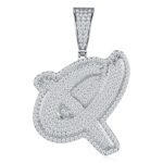 Fashion Shape 26 Letters -Q Set With Top Moissanite Luxury Fashion Light Luxury Trend Jewelry Silver Necklace Pendant, Using S925 Silver Plated Platinum Material.
