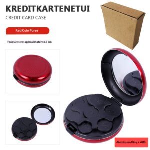 Portable Euro Coin Storage Box With Mirror