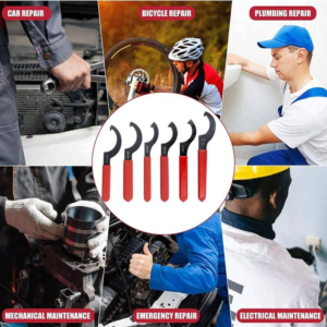 Professional 6-Piece Coilover C Spanner & Adjustable Wrench Set