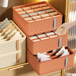 3-in-1 Divided Storage Box For Underwear, Socks & Bras