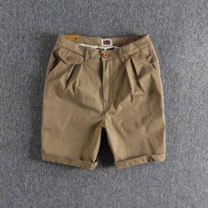 American-style Vintage Work Shorts For Men Summer