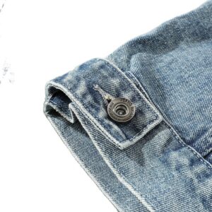 New Mens Sleeveless Stand-collar Washed Denim Jacket