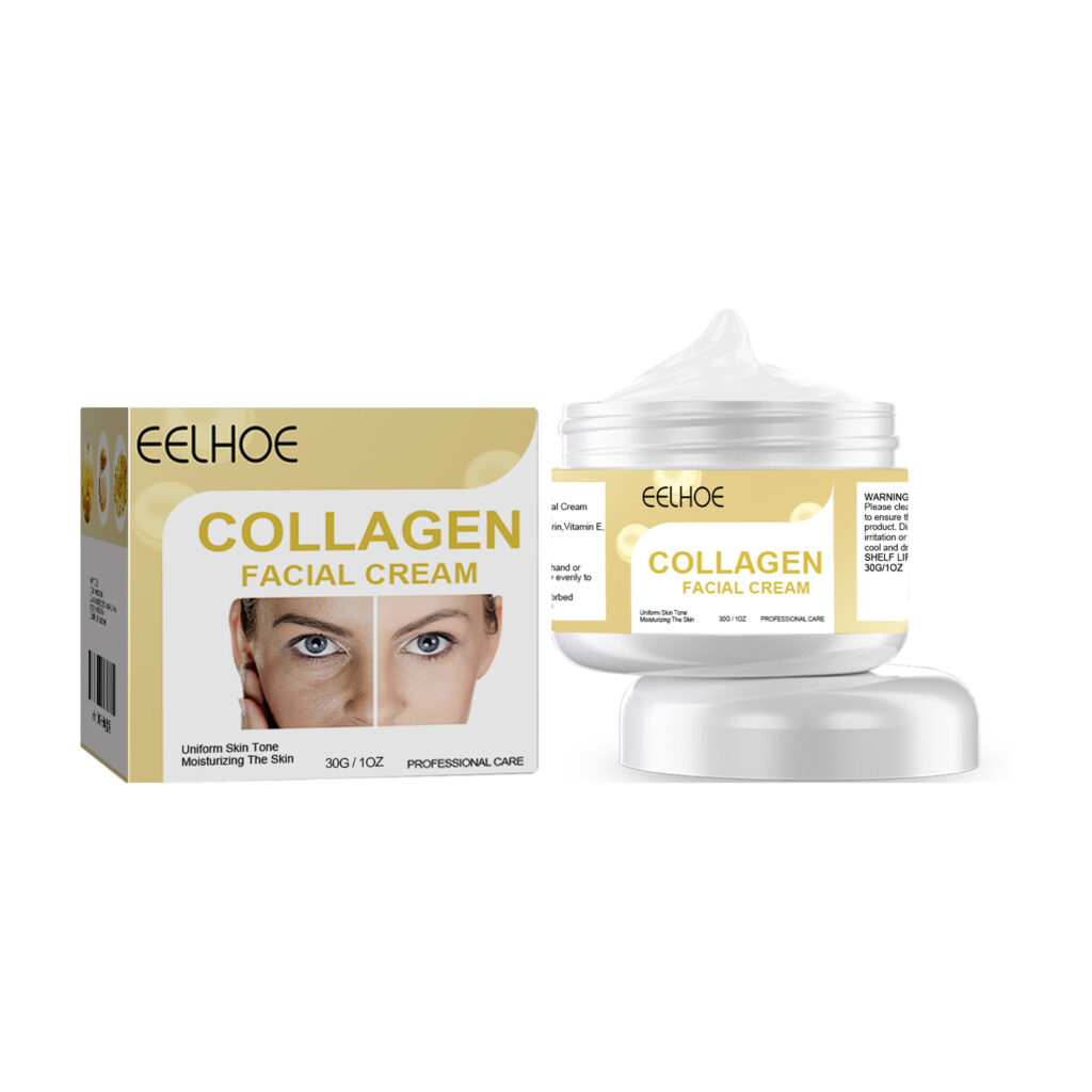EELHOE Collagen Cream, Brightening Moisturizing Facial Skin And Smoothing Fine Lines Cream