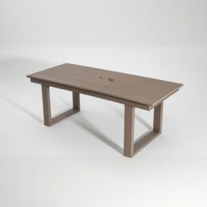 5-Piece HDPE Outdoor Dining Set For 4 - Weather-Resistant Patio Table With Umbrella Hole And 4 Armrest Chairs, Durable Garden Furniture For Backyard, Lawn, Deck, Or Poolside Wood