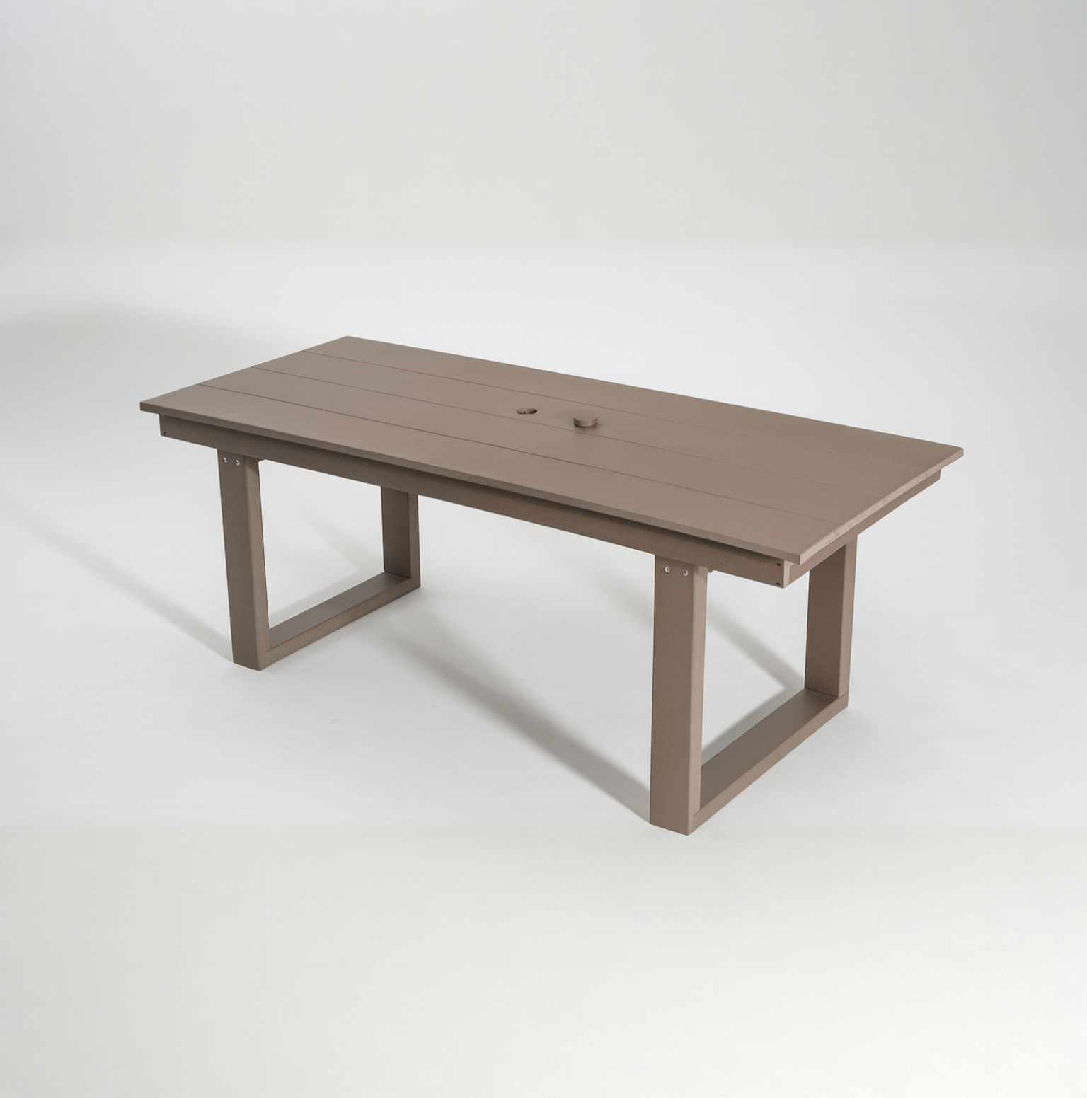 5-Piece HDPE Outdoor Dining Set For 4 – Weather-Resistant Patio Table With Umbrella Hole And 4 Armrest Chairs, Durable Garden Furniture For Backyard, Lawn, Deck, Or Poolside Wood