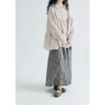 Women's Flowy Crew-neck Doll Shirt Pullover