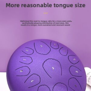 12-inch 13-tone Steel Tongue Drum, Shell Style