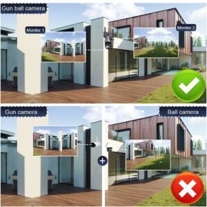 8MP 4K Wireless IP Camera WIFI Outdoor CCTV PTZ Smart Home Security IR Cam IP66 UK NEW------Camera Set