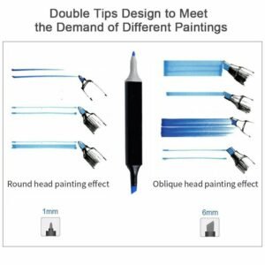 60 Color Marker Copic Pen Dual Headed Graphic Artist Sketch TOUCH Markers Set