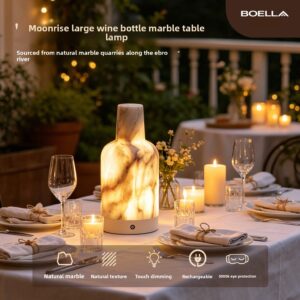 Portable Battery-Powered Spanish Marble Lamp