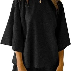 Women's Elastic-Waist Shorts Fashionable Casual Set