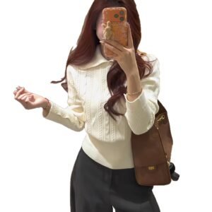 Laid-back Innerwear Mock-neck Slimming Pullover Sweater
