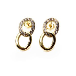 Copper Micro-inlaid Zircon Earrings