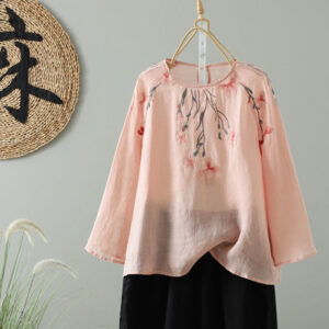 Embroidered Sun-Protective Long-Sleeve Shirt For Women
