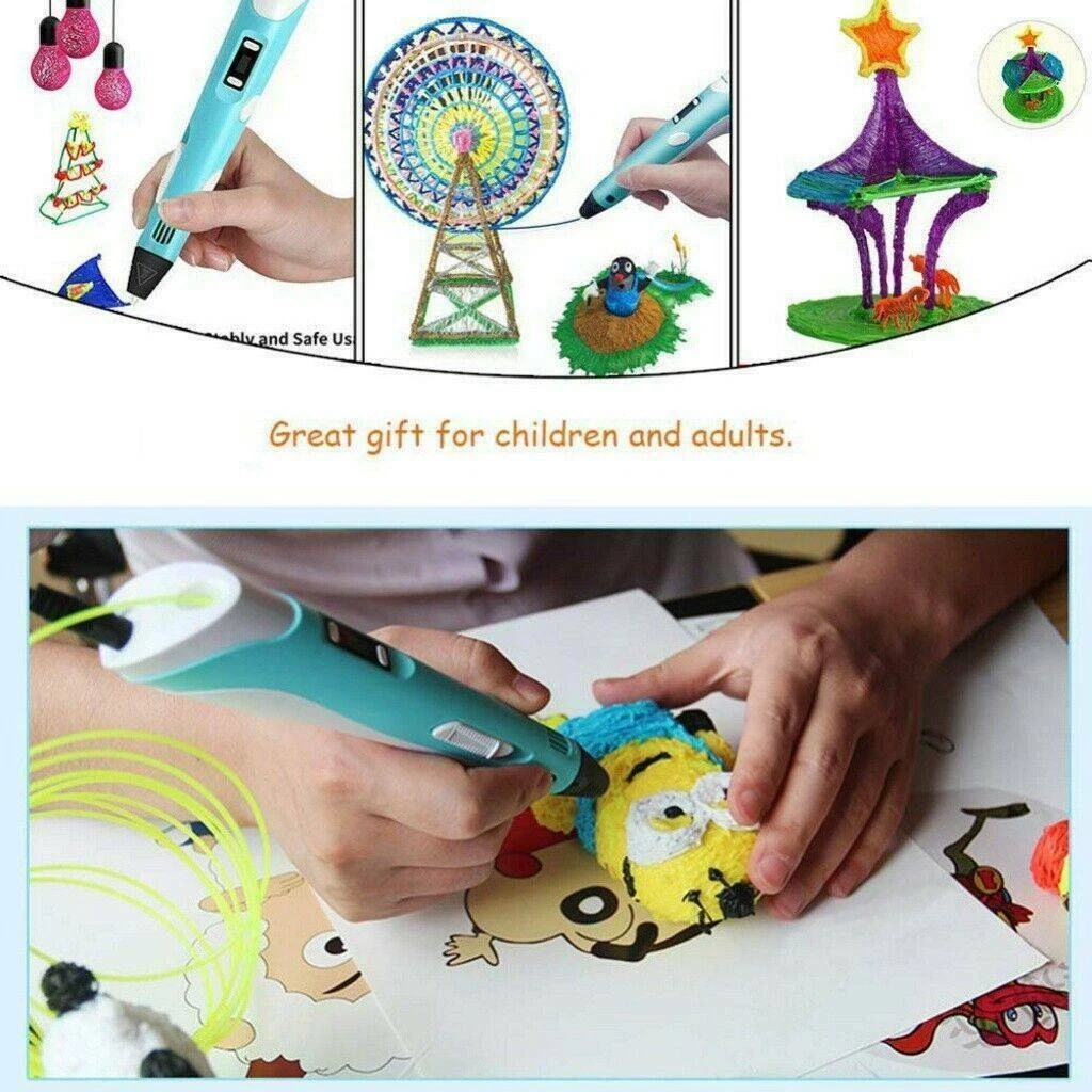 12 Colours PLA 3D Printing Pen Set Doodle Printer Drawing Filament Gift For Kids - Image 3