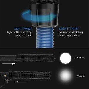 Super Bright LED Flashlight 3 Mode Zoom Security Torch Camping Police Lamp