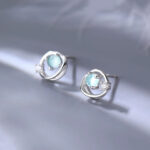 Cosmic Planet Saturn Stud Earrings For Women