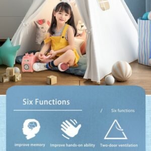 AU Large Teepee Tent Kids Cotton Canvas Pretend Play House Boy Girls Wigwam OZ 70X11X11