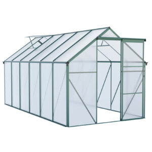 6×12 FT Polycarbonate Greenhouse Raised Base And Anchor Aluminum Heavy Duty Walk-in Greenhouses For Outdoor Backyard In All Season