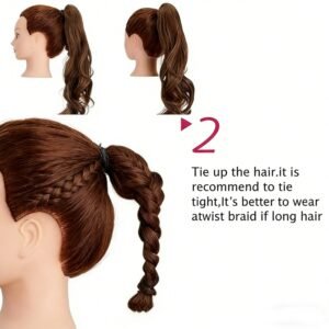 Clip-in Ponytail Hair Extension 22 Inches Wavy CurlySynthetic Wig For Women High-Quality Hairpiece Easy-to-Wear Lightweight