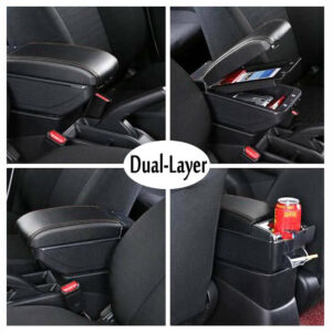 For Ford Fiesta 2011-2017 Dual Layer Armrest Car Central Storage Box Interior UK