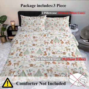 Mini Cats Pattern Duvet Cover Set, Cute Comforter Cover, 1 Quilt Cover 2 Pillowcases