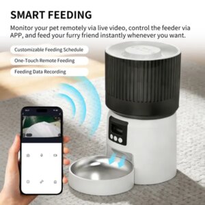 Intelligent Fully Automatic Pet Feeder, Timed And Quantitative Feeding, Remote Control For More Peace Of Mind