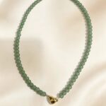 Green Dongling Bead Necklace Light-luxury Bone Chain