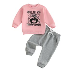 Childrens Long-Sleeve Solid-Color Set With Panda Print