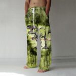 Men's Fashionable Casual Printed Wide-Leg Pants