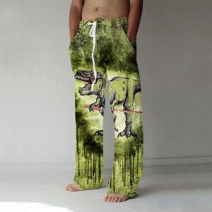 Men's Fashionable Casual Printed Wide-Leg Pants