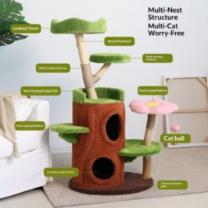 Large Cat Tree With Integrated Sisal Rope