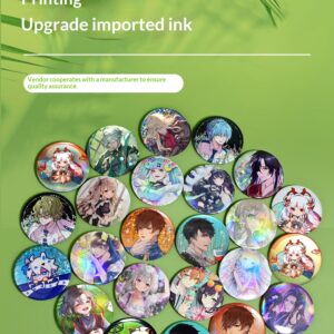 Anime Square Customized Iron Brooch Around