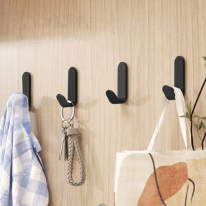 10PCS Self Adhesive Hooks Stick On Wall Door Hooks Stainless Steel Coats Hook