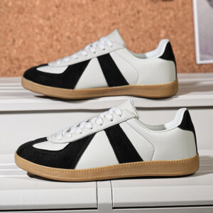 German Training Shoes Soft-soled Shoes Flat-heeled Low-top Lace-up White Shoes