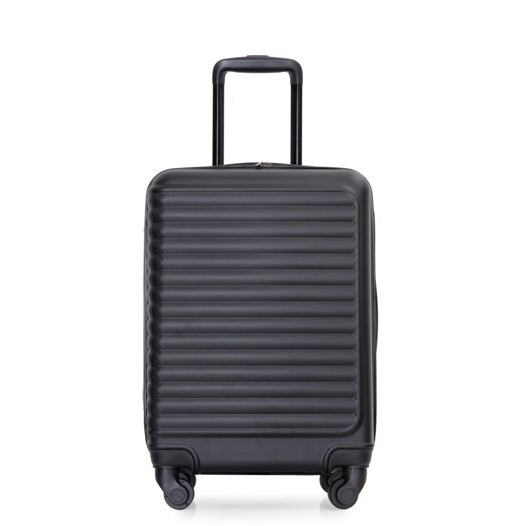 Carry On Luggage,Suitcases With Wheels,ABS Lightweight Carry On Suitcase,Hard Shell Luggage,20-Inch Black
