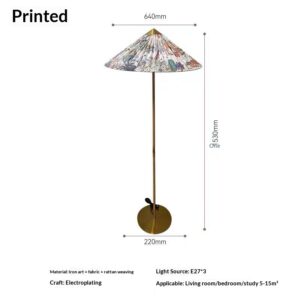 Household Fashionable And Creative Rattan Floor Lamp