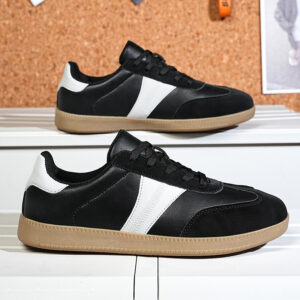 German Training Shoes Soft-soled Shoes Flat-heeled Low-top Lace-up White Shoes